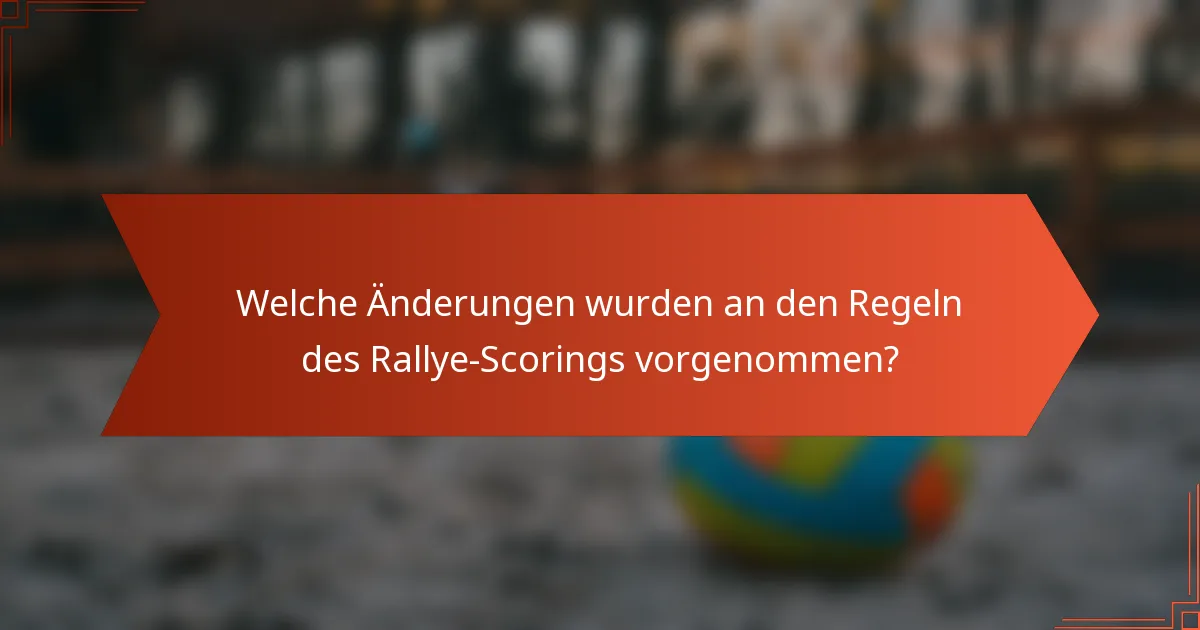 Welche Änderungen wurden an den Regeln des Rallye-Scorings vorgenommen?